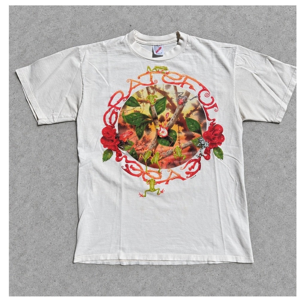 Vintage 1993 Grateful Dead Fall Tour Frog T Shirt Large White USA 90s Tee